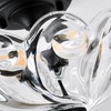 HuixuTe Modern Semi Flush Mount Ceiling Light, 3-Light Black Close