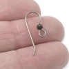Hackberry Creek 10 Gray Niobium Hypoallergenic Earring Hooks with Black