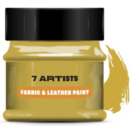 7 Artists Fabric Paint, Leather Paint 50 ml Gold, Fabric Paints Washable, Textile Paint for Clothes, Shoes, Jeans, Bags, Fabric Colours, Washable, Fabric Paints, Machine Washable