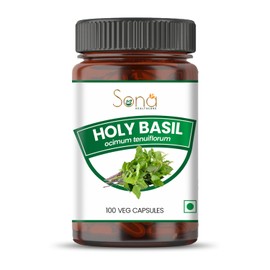 SONA Holy Basil Capsule - 1000mg Veg Capsules 100 Count (Pack of 1)