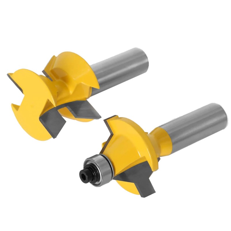 Gasea 1/2 Inch Shank 120 Degree Tongue Groove Router Bit
