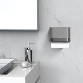 interhasa! Commercial Paper Towel Dispenser Wall Mounted, Hand Towel Dispenser Large Capacity Tissue Box C-Fold Paper Towel Holder for Bathroom Kitchen Restaurants Hotel (Gray)