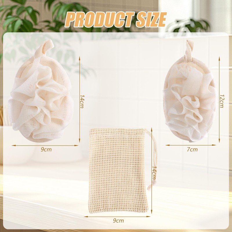 2 PCS Natural Loofah Sponge