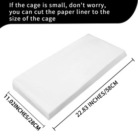 Buryeah 200 Pcs Bird Cage Papers Liner Disposable Non Woven Parrot Bird Pad, Precut Absorbent Bird Paper, Pet Cages Cushion Accessories for Parrot Canary Finch Macaw Parakeet, 22.8 x 11.1''