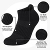 Mens 100% Cotton Ankel Socks, Athletic Cushioned Performance Running Moisture