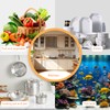 SeewtLice 100 Pcs Plastic Dish Scrubbers, Reusable Non-Scratch Nylon Scouring