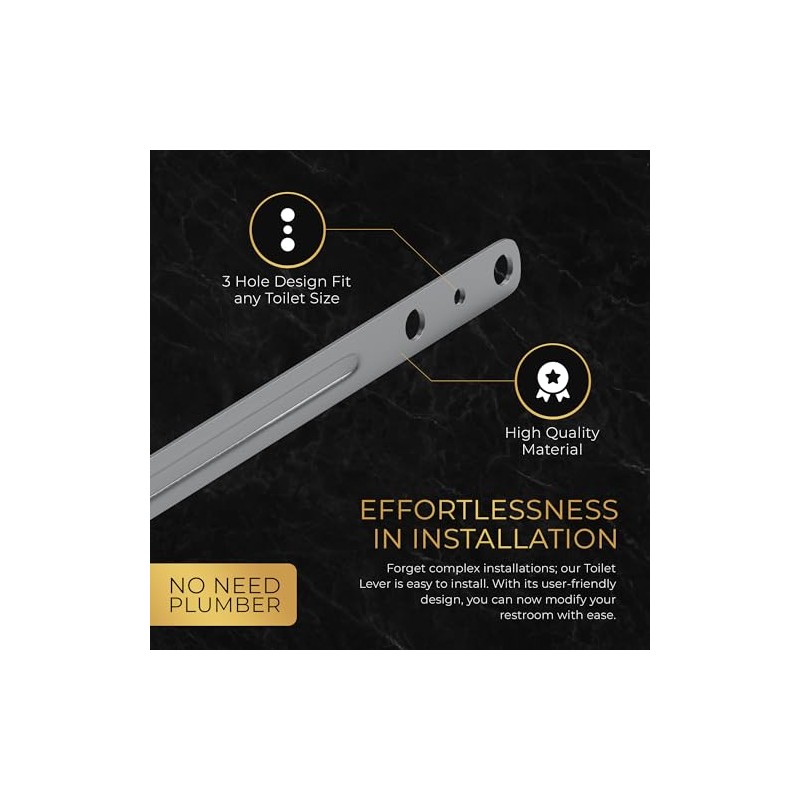 RAVINE Premium Modern Luxury Universal Toilet Handle Replacement, Majestic Collection.
