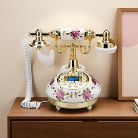 TelPal Retro Vintage Antique Telephone Old Fashioned with Push Button dial for Home Decor