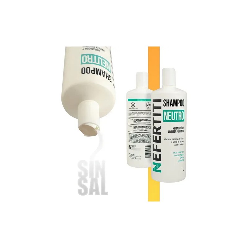 Shampoo Neutro Para Limpieza Profunda Profesional 1l Sin Sal