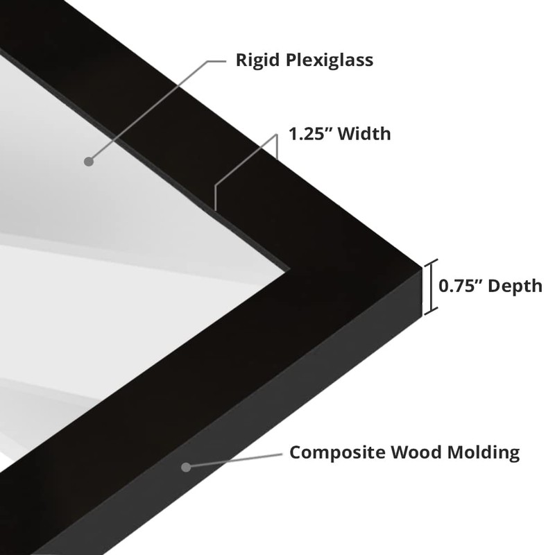 wallsthatspeak 12x36 Black Picture Frame for Puzzles Posters Photos or