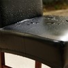Qubjus Dining Table Chair Covers, Solid PU Leather Waterproof Oilproof