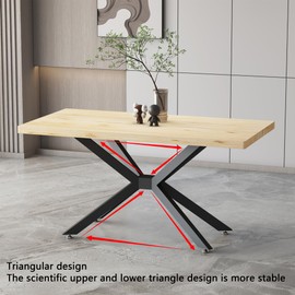 sumatos Modern Table Base Black 29" Metal Dining Table Legs with Suction Cups, Desk Base for Marble,Glass,Wood Top, Furniture Legs for Coffee Table, End Table, Home,Kitchen, Office