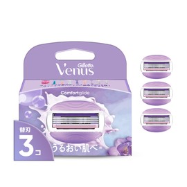 Venus Violet Scent, 3 Replacement Blades, For Moisturizing Skin, Women's Razor