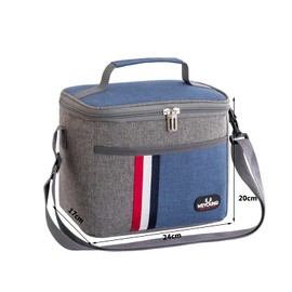 MCXKJ 8L Cool Bag, Small, Lunch Bag, Thermal Bag, Lunch Bag, Insulated Bag, Picnic Bag with Shoulder Strap, Thermal Bag, Leak-Proof, Foldable for Camping, Work, School, Blue