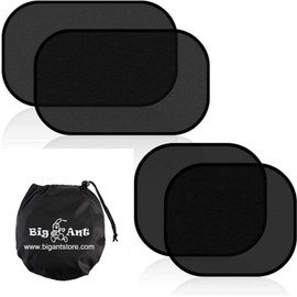 Big Ant Car Side Window Sunshade, Set of 4, Electrostatic Adsorption, Sunscreen, UV Cut + 1