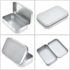 6X Metal Hinged Tin Box Container Blank Portable Small Storage