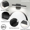 Joossnwell Black Bathroom Vanity Light Fixtures Dimmable 5CCT LED Bathroom