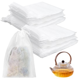 PINGEUI 500 PCS 4 x 6 Inch Commercial Cold Brew Filter Bags with Drawstring, White Fine Mesh Brewing Bags for Coffee, Tea