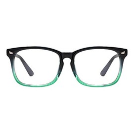 Maxjuli Blue Light Blocking Glasses,Computer Reading/Gaming/TV/Phones Glasses for Women Men(Blue Gradient Green)