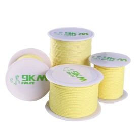 9KM DWLIFE Kevlar Cord Braided Kevlar Line 100ft~200ft Kevlar String Aramid Rope for survival cord shock cord/Fishing Tackle Assist/Model Rocket