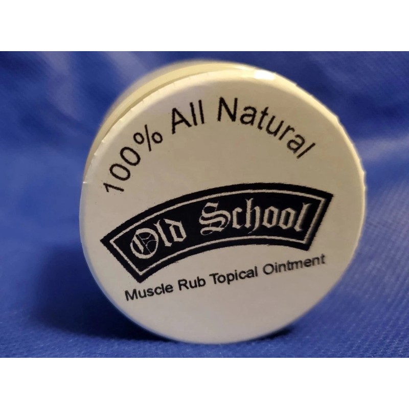 Old School 100% Natural Muscle Rub Topical Ointment Deep Penetrating