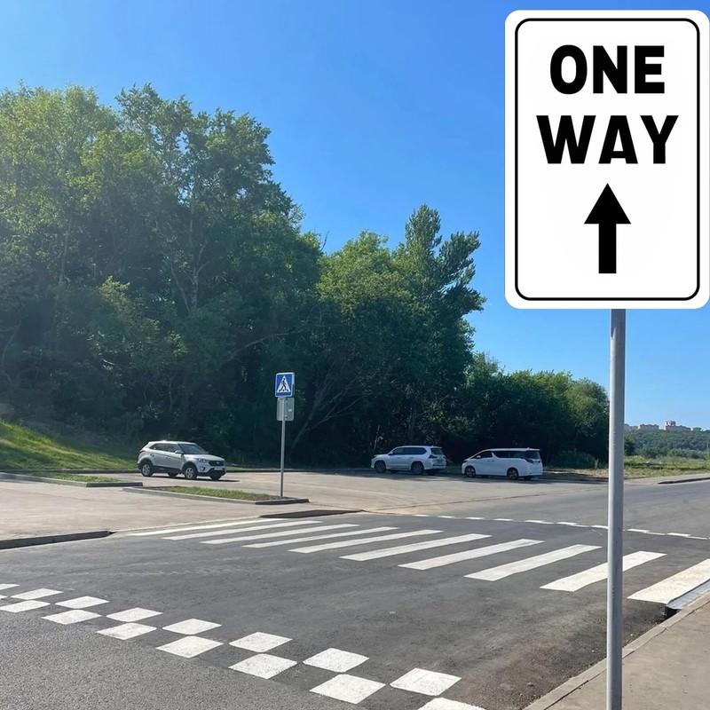 One Way Arrow Sign Street Metal Signs Road Wall Decor