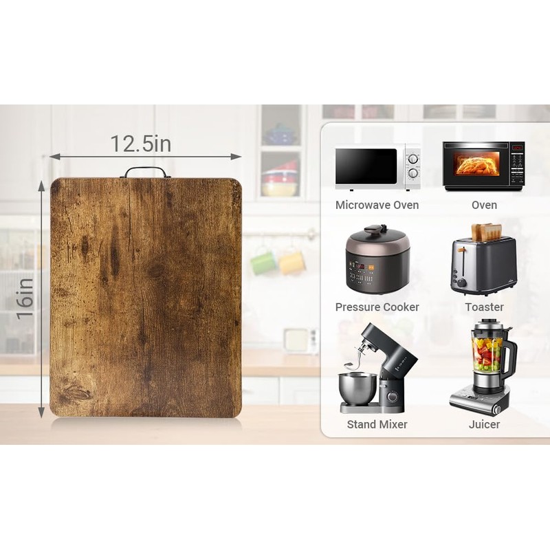 360° Rotatable Sliding Tray for Kitchen Appliances, Wooden Sliding Tray