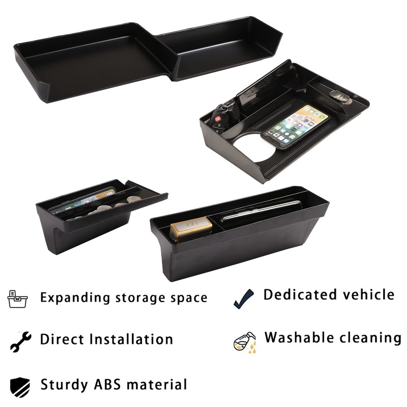 LLKUANG Car Central Water Cup Side Organizer Storage Box Container