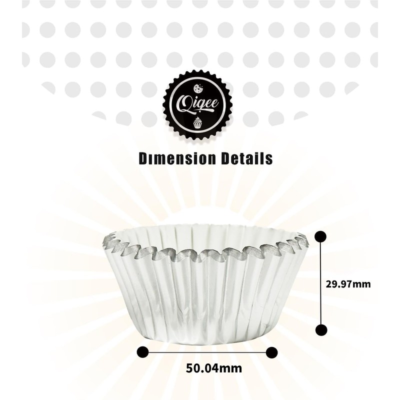 Gcardist 300-Count Gold Foil Cupcake Liners for Baking Baking Cups