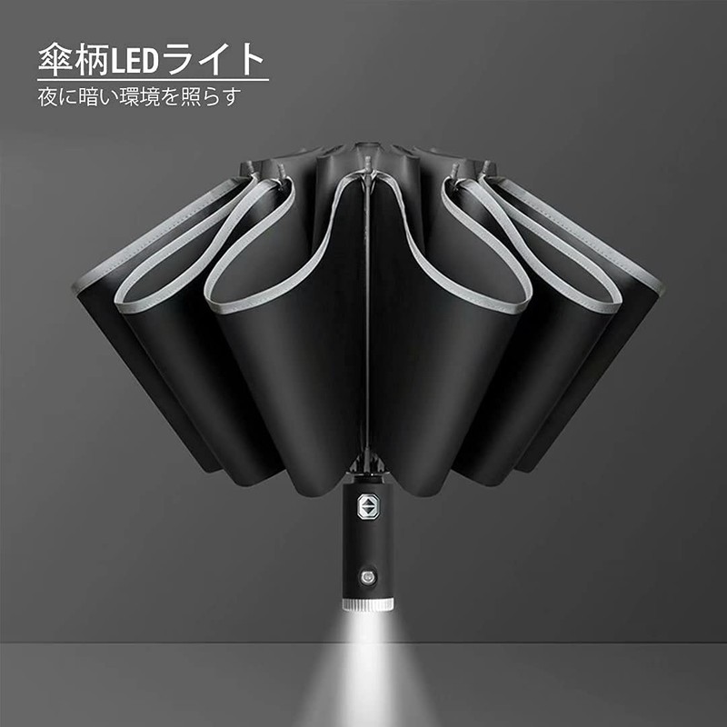 Yyclgvca Folding Umbrella, Automatic Open/Close, Folding Umbrella, Men's, One-Touch, Large,