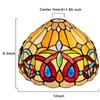Capulina Tiffany Lamp Shade Cream Brown Stained Glass 12 Inches