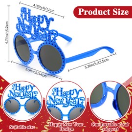 Shappy 6 Pcs 2025 Happy New Year Eyeglasses, Happy New Year Party Favors Sunglasses, Eve Glasses for Women and Men(Assorted)