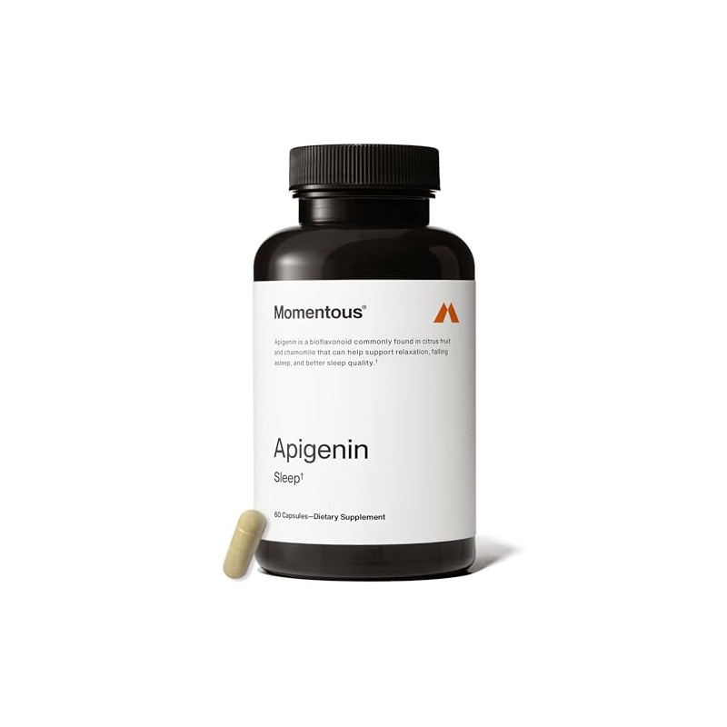 Momentous- Suplemento de Apigenina 50mg por Cápsula, 60 Recuento