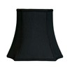 Royal Designs Rectangle Inverted Cut Corner Lamp Shade, Black, (4.25