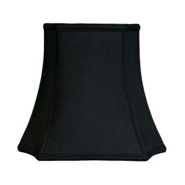 Royal Designs Rectangle Inverted Cut Corner Lamp Shade, Black, (4.25 x 6)"" x (8 x 11)"" x 8.75""" (BS-712-11BLK)