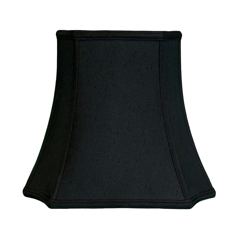 Royal Designs Rectangle Inverted Cut Corner Lamp Shade, Black, (4.25