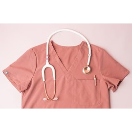 charMED charMED Custom Stethoscope Charms - Thin Red Line Charm - Gifts for Nurses, Doctors, Veterinarians, Technicians, Surgeons & Healthcare Professionals - Metal Silver 0.5" Ring Charm