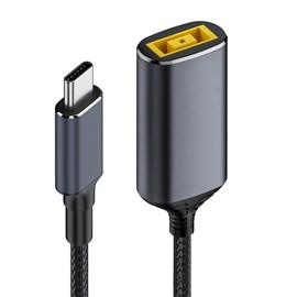 NFHK Cable Rectangle Jack Thinkpad X1 Input to USB-C Type-C Power 140W Charge Cable for Laptop Phone PD9V 5V 20V