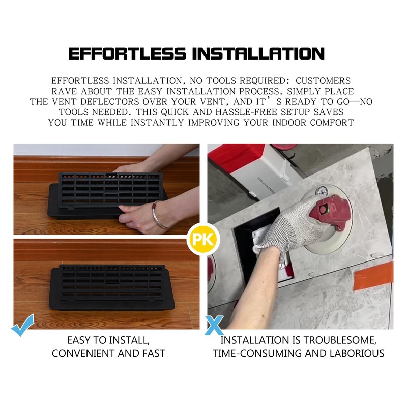 2 Pack Adjustable Air Vent Deflector for 4x10 Inch Registers