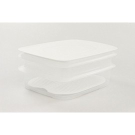 TUPPERWARE Cool'N Fresh 10003 Container 1.5 L + 700 ml + Grid + Lid White