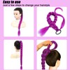 36 Inch Purple Hair Extensions Pre-Braids Braiding Hair for Cosplay