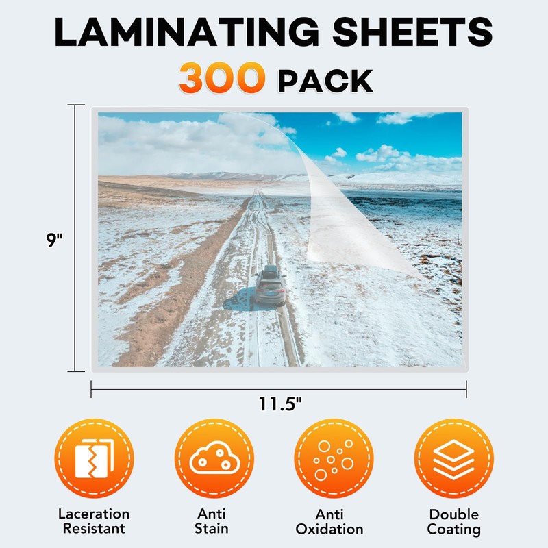 600 Pack Laminating Sheets, 3 Mil, 9 x 11.5 Inches