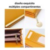Cartera Monedero Larga De Cuero Lujo Dama Billetera Elegante Color