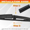 RIDROID Back Rear Wiper Arm & Blade Set For Jeep
