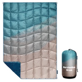 Marshmallow Dream Campingdecke, verstaubare bauschige Decken, leicht, winddicht, wasserdicht, für Outdoor, Wandern, Rucksackreisen, Strand, Auto, Picknick, Stadion