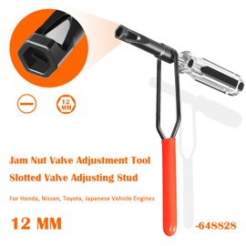 USSKYBOY 12 MM 7-1/2-Inch Jam Nut Valve Adjustment Tool 648828, Slotted Valve Adjusting Stud, Fit for Honda, Nissan, Toyota, Japanese Vehicle Engines