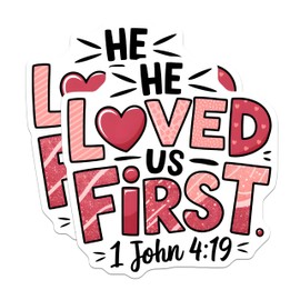 (2 Pack) Christian Quote Stickers - Bible Verse Stickers - Faith-Based Inspirational Stickers - 5" On Longest Side - Sticks to Smooth Flat Surfaces - Made in USA - BMCS3922