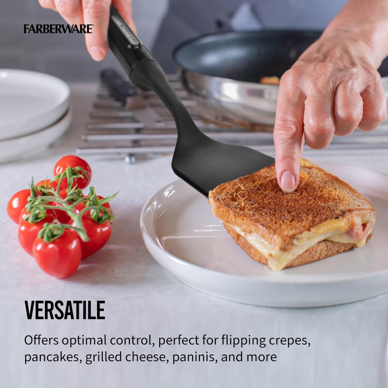 Farberware Professional Heat Resistant Nylon Short Turner-Safe for Non-Stick Cookware,