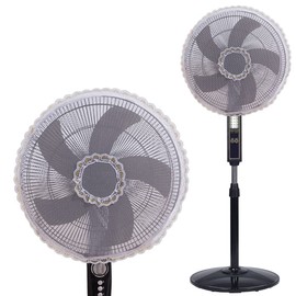 2 Pack Summer Fan Safety Protection Cover, Round Electric Fan Guard Dust Covers, Kid Baby Finger Protector, Anti-Pinch Hand Electric Fan Mesh Net Cover for Pedestal Fan, Standing Floor Fan