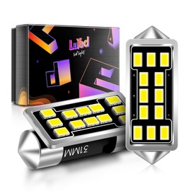 LUYED 1280 Lumens Extremely Bright 3020 12-EX Chipsets 1.25 inches DE3175 DE3021 DE3022 3175 LED Bulbs Used For Dome light,Xenon White